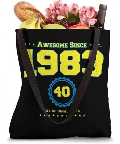 Awesome 1983 Shirt for Men Women 40 Year Old 40th Birthday Tote Bag $11.91 Totes