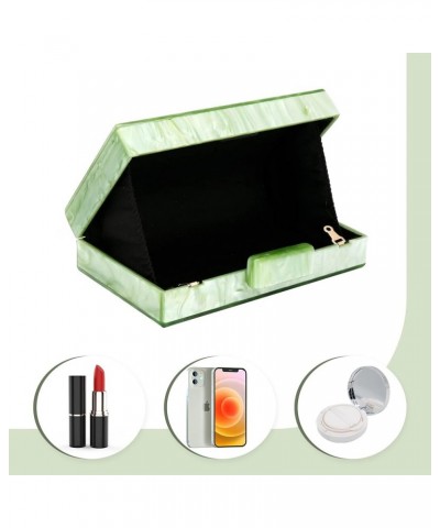 Women Acrylic Clutch Bag Evening Box Purses Marble Handbag for Wedding Party Cocktail Green $40.17 Evening Bags