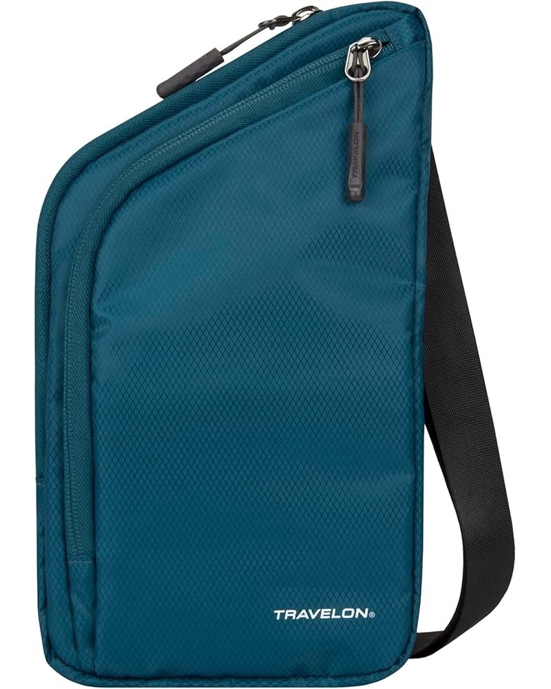 Travelon: World Travel Essentials Slim Crossbody Bag Peacock Teal $10.52 Crossbody Bags