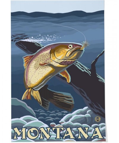 24x36 Inch Giclee Print, Montana, Trout Fishing Cross-Section $21.50 Totes