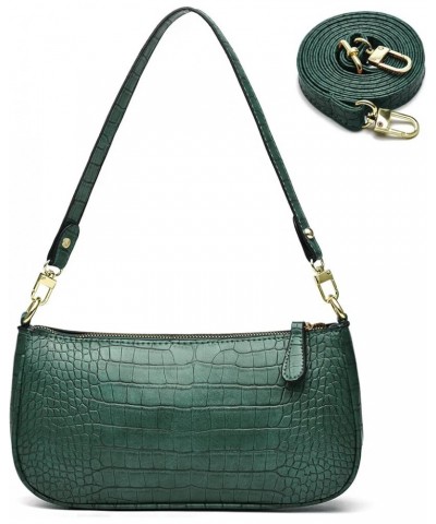 Small Tote Shoulder Bags Purses for Women Retro Classic Crossbody Bags Cute Clutch Purse and Handbag 0-2-dark Green $8.66 Totes