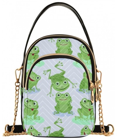 Cell Phone Purse Frog Cute Green Crossbody Handbag Durable Shoulder Bag Sturdy Travel Pouch Compact Chic Bag for Women Everyd...