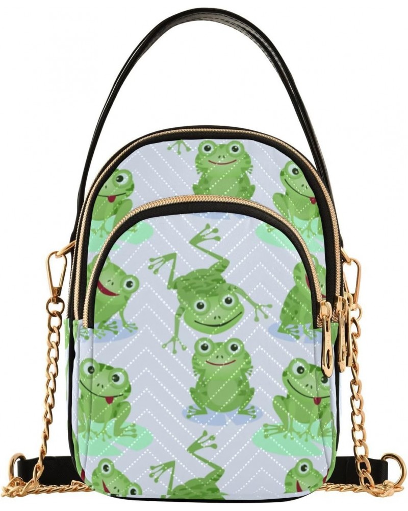 Cell Phone Purse Frog Cute Green Crossbody Handbag Durable Shoulder Bag Sturdy Travel Pouch Compact Chic Bag for Women Everyd...