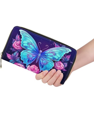 Elephant Sunflower Wallet for Women Teenager Girls Handbags Leather Long Clutch Bag Travel Storage Purse Cute Baby Animal Flo...