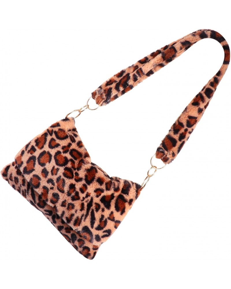 3 Pcs Plush Tote Bag Women Plush Bag Womens Bag Sling Bag Lady Plush Leopard Over The Shoulder Purses for Women Cow Crossbody...