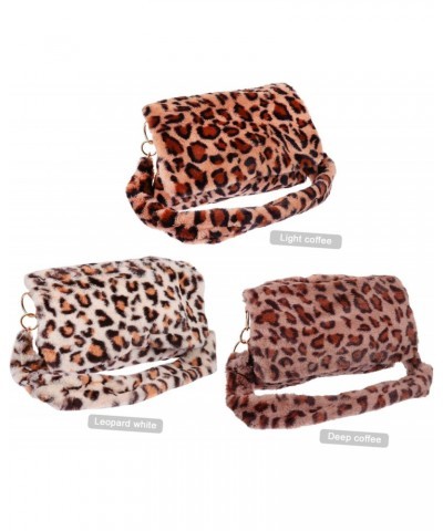 3 Pcs Plush Tote Bag Women Plush Bag Womens Bag Sling Bag Lady Plush Leopard Over The Shoulder Purses for Women Cow Crossbody...