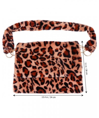 3 Pcs Plush Tote Bag Women Plush Bag Womens Bag Sling Bag Lady Plush Leopard Over The Shoulder Purses for Women Cow Crossbody...