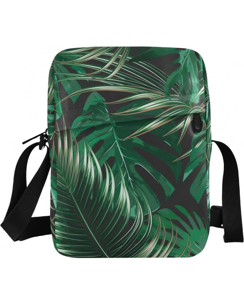 Crossbody Phone Tropical Palm Tree Leaves Jungle Small Messenger Shoulder Bag Cash Handbag Wallet Purse(237na7b) $12.53 Cross...