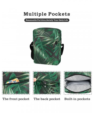 Crossbody Phone Tropical Palm Tree Leaves Jungle Small Messenger Shoulder Bag Cash Handbag Wallet Purse(237na7b) $12.53 Cross...