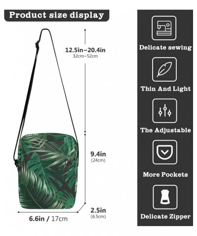 Crossbody Phone Tropical Palm Tree Leaves Jungle Small Messenger Shoulder Bag Cash Handbag Wallet Purse(237na7b) $12.53 Cross...