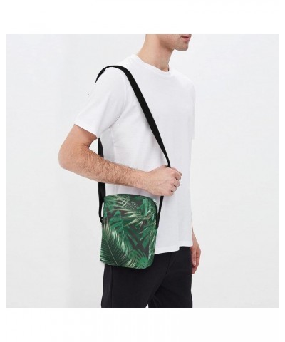 Crossbody Phone Tropical Palm Tree Leaves Jungle Small Messenger Shoulder Bag Cash Handbag Wallet Purse(237na7b) $12.53 Cross...