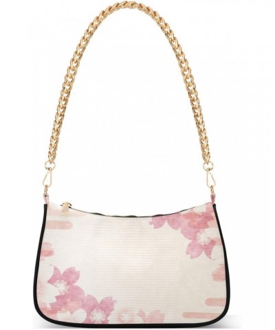 Clutch Shoulder Bags Tote Evening Purse Handbags for Women Hobo Bags Pink Cherry Blossom Floral with Zipper Closure $13.12 Totes