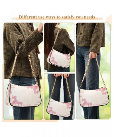 Clutch Shoulder Bags Tote Evening Purse Handbags for Women Hobo Bags Pink Cherry Blossom Floral with Zipper Closure $13.12 Totes