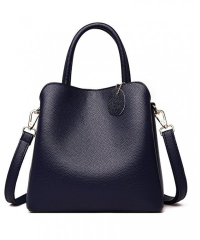 Women Handbags Purses Ladies Work Purse Satchel Tote Top Handle Shoulder Bags with Matching Clutch Blue $23.77 Handbags