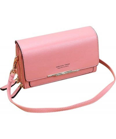 Women's Faux Leather Large-Capacity Clutch Shoulder Bags,red Pink $11.56 Clutches