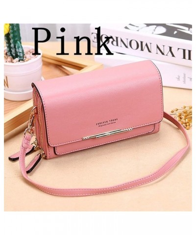 Women's Faux Leather Large-Capacity Clutch Shoulder Bags,red Pink $11.56 Clutches