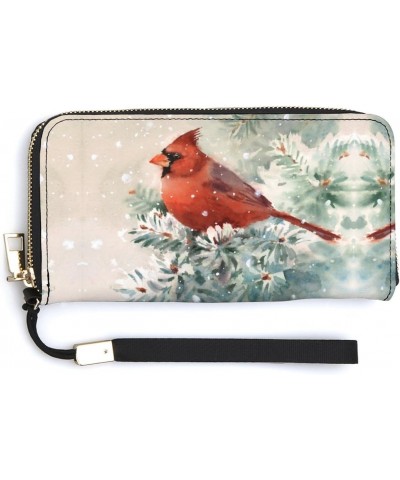 Winter Cardinal Bird Womens Wallet Bifold Wristlet Long Purse Handbag Credit Cards Holder ID Card Case Bag for Ladies $25.36 ...