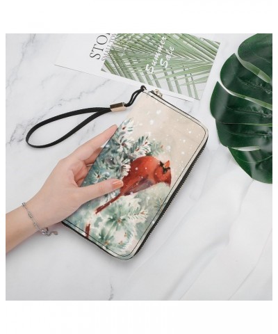 Winter Cardinal Bird Womens Wallet Bifold Wristlet Long Purse Handbag Credit Cards Holder ID Card Case Bag for Ladies $25.36 ...