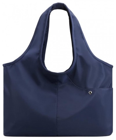 Mommy's shoulder bag Tot Bag Women's Fashion Simple Crossbolic Bag Large -capacity Pack Nylon Bag Shopping Bag Blue $12.42 Sh...