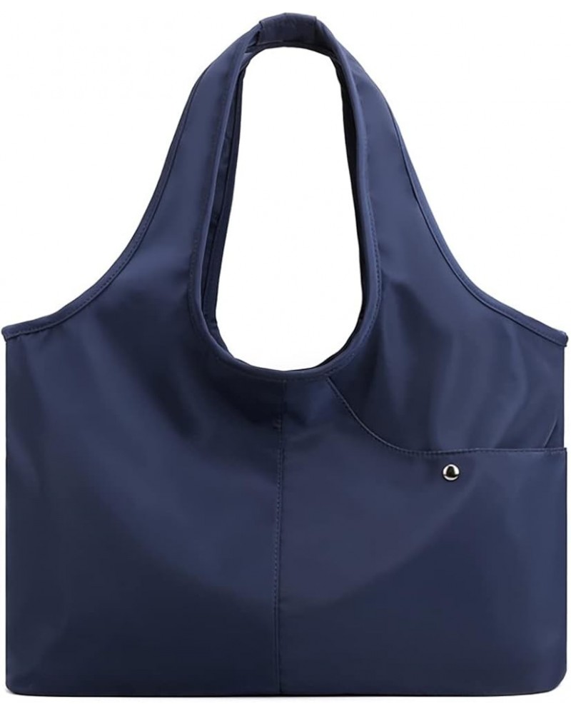 Mommy's shoulder bag Tot Bag Women's Fashion Simple Crossbolic Bag Large -capacity Pack Nylon Bag Shopping Bag Blue $12.42 Sh...