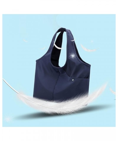 Mommy's shoulder bag Tot Bag Women's Fashion Simple Crossbolic Bag Large -capacity Pack Nylon Bag Shopping Bag Blue $12.42 Sh...