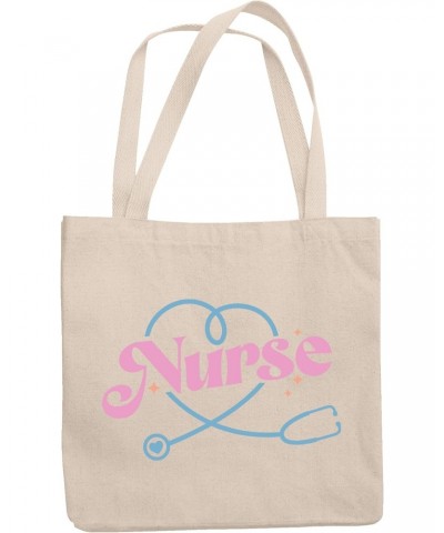 Nurse with Stethoscope Art Merch Gift, 12oz Canvas Tote Bag $15.38 Totes