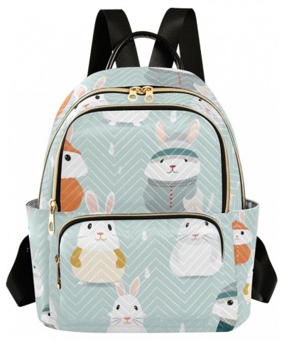 Mini Backpack Purse for Women, Winter Rabbit Travel Bag Casual Daypack Shoulder Bag Small $16.63 Backpacks