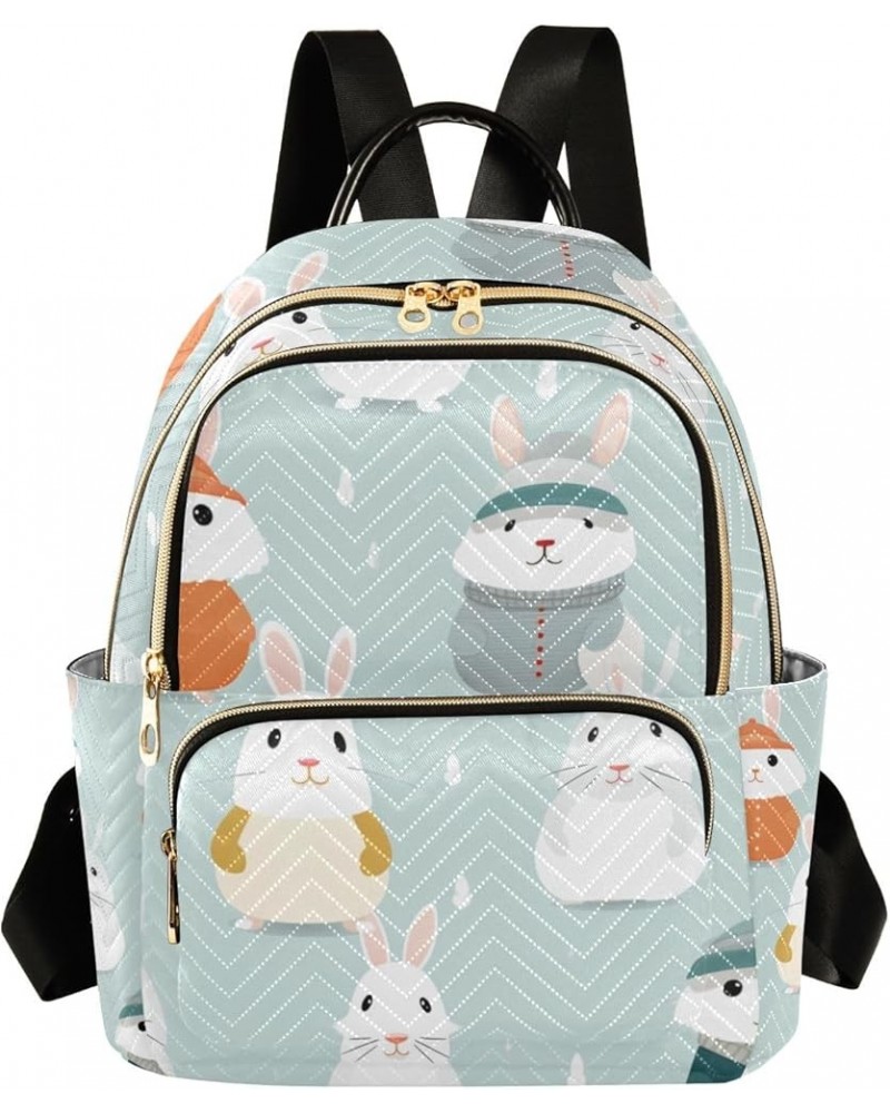 Mini Backpack Purse for Women, Winter Rabbit Travel Bag Casual Daypack Shoulder Bag Small $16.63 Backpacks