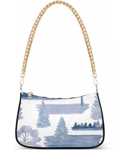 Shoulder Bag Handbags Womens Tote Chain Bag Foggy Forest Satchel Bags for Women $14.10 Satchels