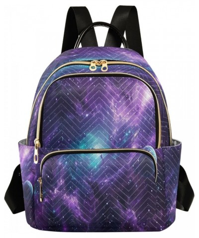 Purple Cloud Nebula Women Backpack Purse Ladies Fashion Shoulder Bag Daypack Travel Bag 10L Small $18.19 Backpacks