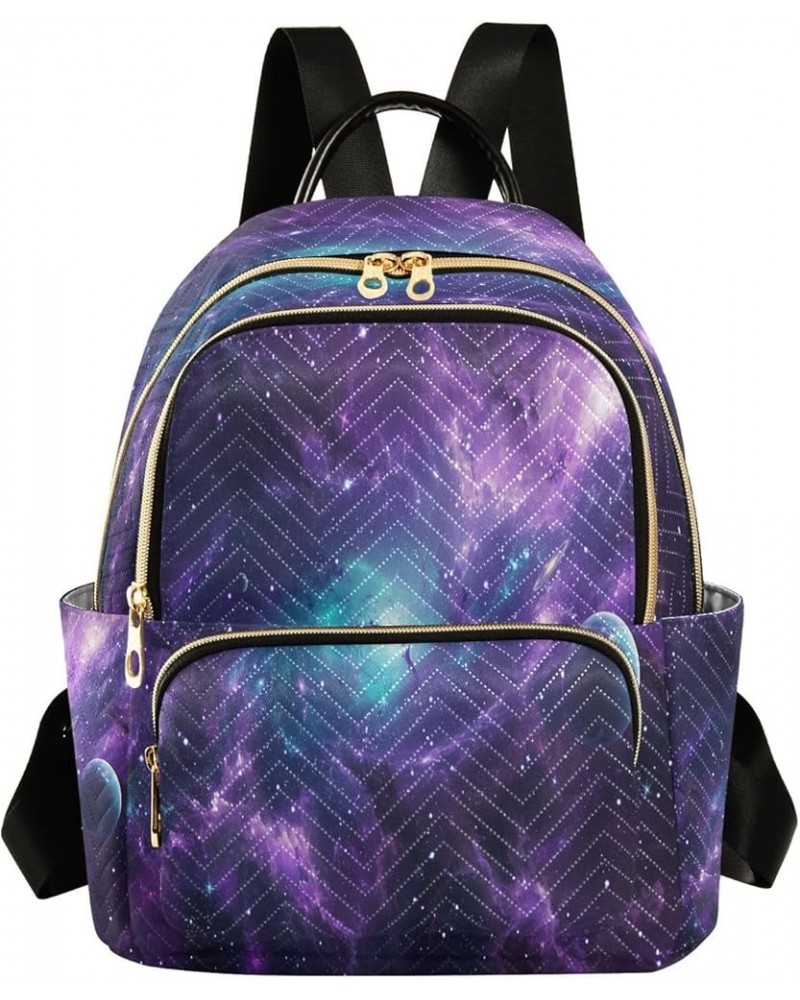 Purple Cloud Nebula Women Backpack Purse Ladies Fashion Shoulder Bag Daypack Travel Bag 10L Small $18.19 Backpacks