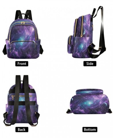 Purple Cloud Nebula Women Backpack Purse Ladies Fashion Shoulder Bag Daypack Travel Bag 10L Small $18.19 Backpacks