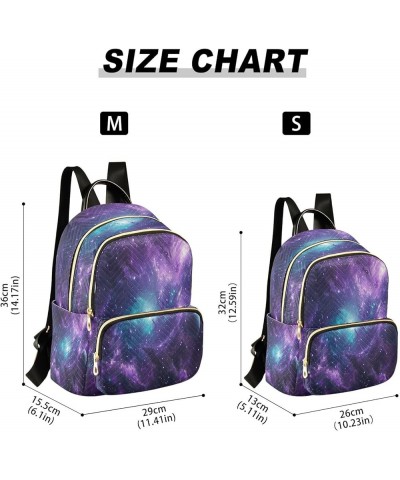 Purple Cloud Nebula Women Backpack Purse Ladies Fashion Shoulder Bag Daypack Travel Bag 10L Small $18.19 Backpacks