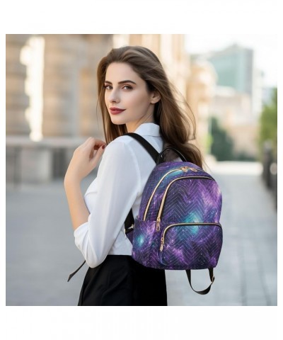 Purple Cloud Nebula Women Backpack Purse Ladies Fashion Shoulder Bag Daypack Travel Bag 10L Small $18.19 Backpacks