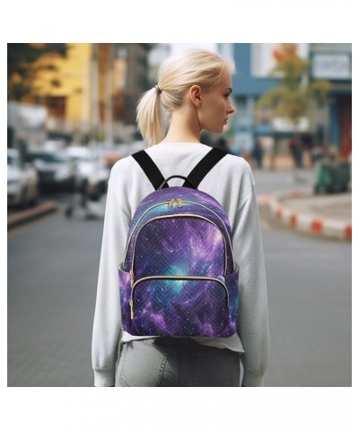 Purple Cloud Nebula Women Backpack Purse Ladies Fashion Shoulder Bag Daypack Travel Bag 10L Small $18.19 Backpacks