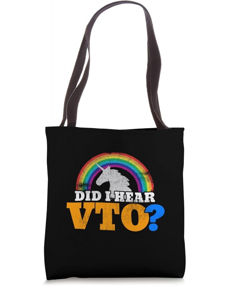 Did I Hear VTO? Unicorn and Rainbow Tote Bag $13.91 Totes