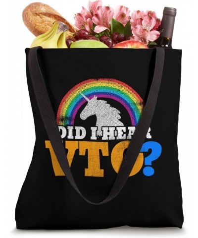 Did I Hear VTO? Unicorn and Rainbow Tote Bag $13.91 Totes