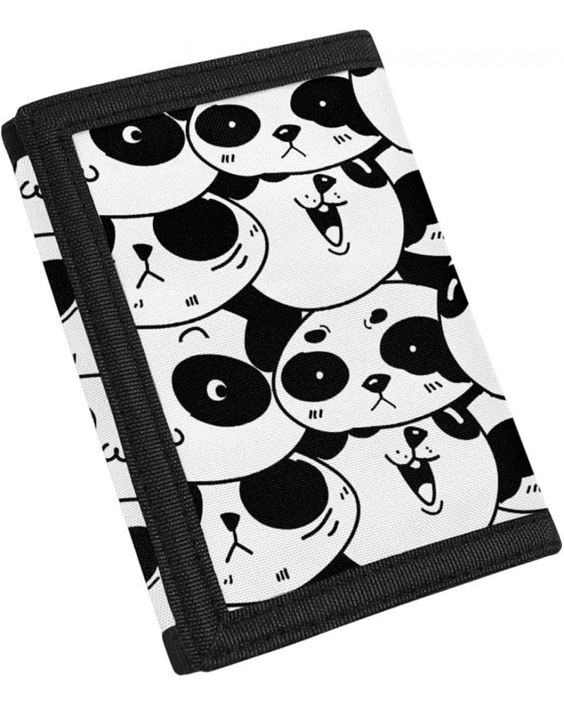 Red Rose Trifold Wallet for Girls Cash Pocket Women Trifold Purse Money with Card Holders cute panda $9.00 Wallets