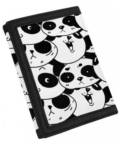 Red Rose Trifold Wallet for Girls Cash Pocket Women Trifold Purse Money with Card Holders cute panda $9.00 Wallets