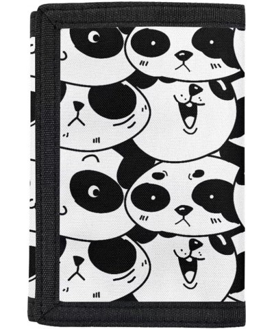 Red Rose Trifold Wallet for Girls Cash Pocket Women Trifold Purse Money with Card Holders cute panda $9.00 Wallets