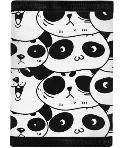 Red Rose Trifold Wallet for Girls Cash Pocket Women Trifold Purse Money with Card Holders cute panda $9.00 Wallets