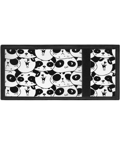 Red Rose Trifold Wallet for Girls Cash Pocket Women Trifold Purse Money with Card Holders cute panda $9.00 Wallets