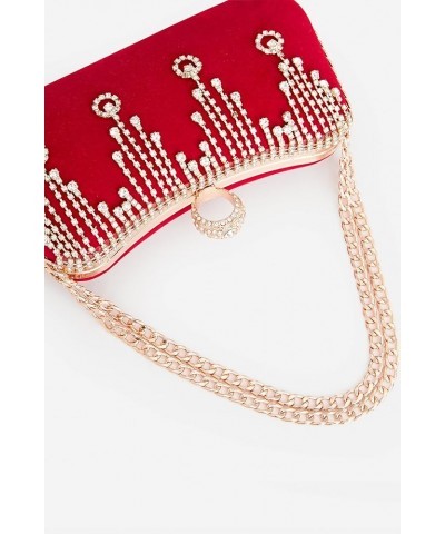 Clutch Purses for Women - Evening Bag Tassel Pendant Clutch for Bride Party Prom Wedding Z-red $11.00 Evening Bags