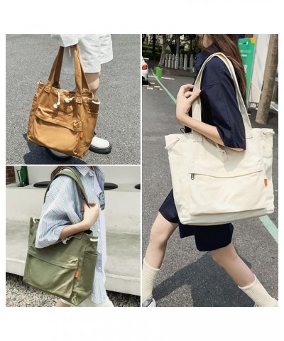 Canvas Tote Bag for Women Hobo Shoulder Purse Large Shopping Top Handle Bag Casual Work Handbag Black $14.35 Totes