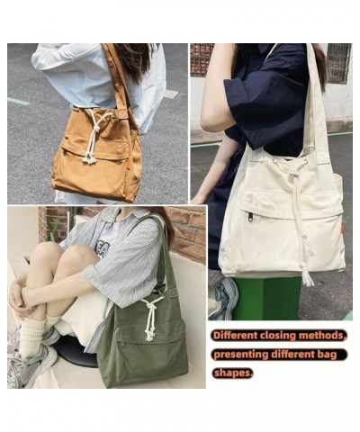 Canvas Tote Bag for Women Hobo Shoulder Purse Large Shopping Top Handle Bag Casual Work Handbag Black $14.35 Totes