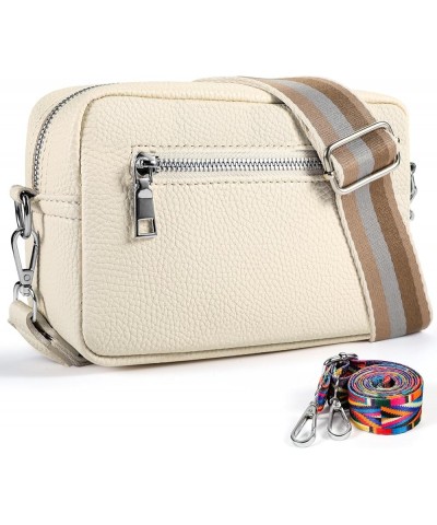 Small Crossbody Bag Women,Vegan Leather Shoulder Handbags Wallet Satchel Purse with 2 Adjustable Strap Off-white $14.02 Cross...