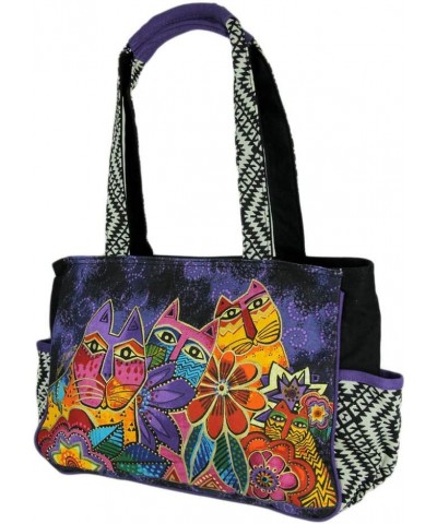 Laurel Burch Medium Tote 14.5"X4"X10"-Whiskered Cats, Multicolored $18.36 Shoulder Bags