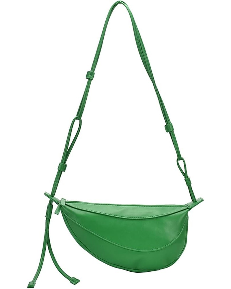 Dumpling Bag for Women Trendy Designer Crossbody Bucket Handbag Soft Shoulder Bag Satchel Purses Green $17.48 Shoulder Bags