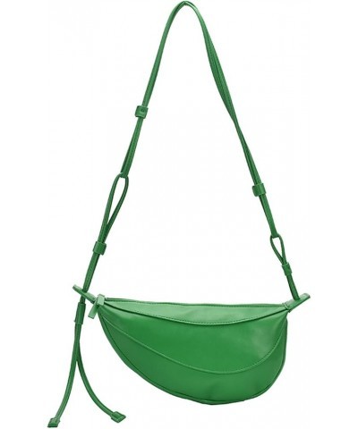 Dumpling Bag for Women Trendy Designer Crossbody Bucket Handbag Soft Shoulder Bag Satchel Purses Green $17.48 Shoulder Bags