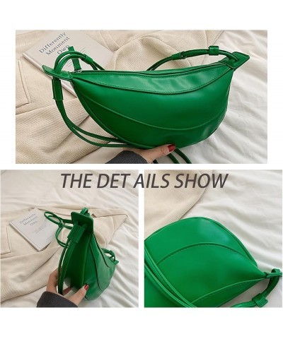 Dumpling Bag for Women Trendy Designer Crossbody Bucket Handbag Soft Shoulder Bag Satchel Purses Green $17.48 Shoulder Bags